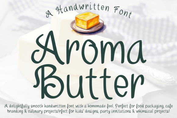 Aroma Butter Font: A Handwritten Typeface for Modern Campaign Design