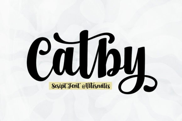Catby: A Stylish Script Font for Modern Marketing and Digital Design