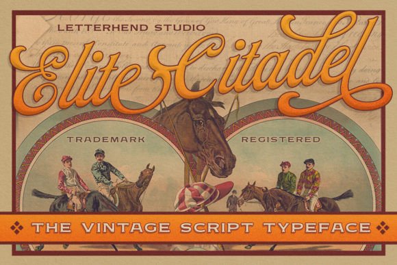 Elite Citadel: A Vintage Script Font for Timeless Web Design