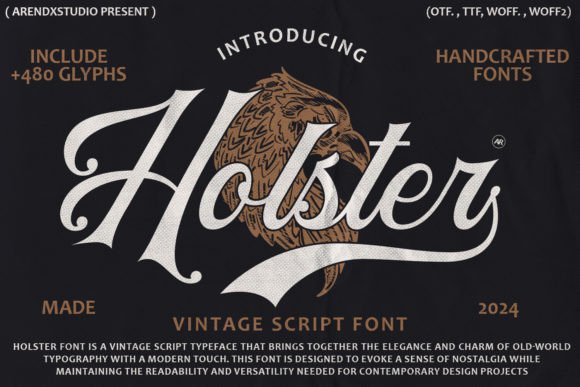 Holster: A Vintage Script Font That Elevates Small Business Branding