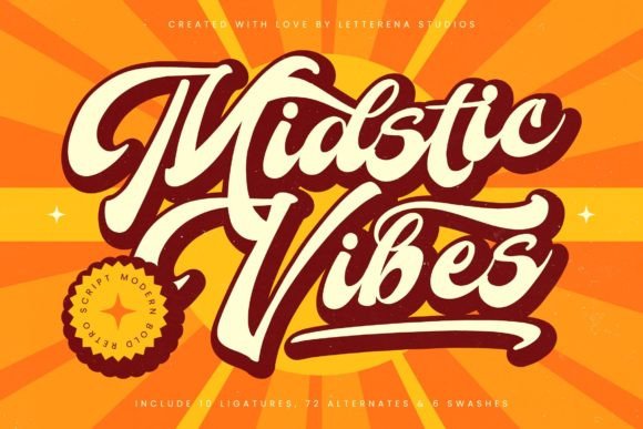 Midstic Vibes: A Modern Bold Retro Script for Elegant Editorial Design