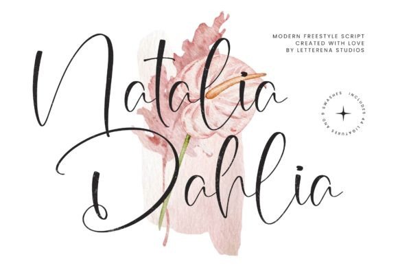 Natalia Dahlia Font: Elegant Script for Handmade Products