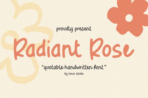 Radiant Rose: A Handwritten Font That Brings Warmth to Brand Design