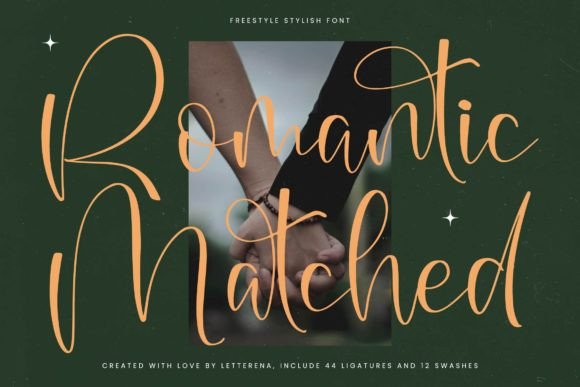 Romantic Matched Font: Elegant Script for Handmade Products