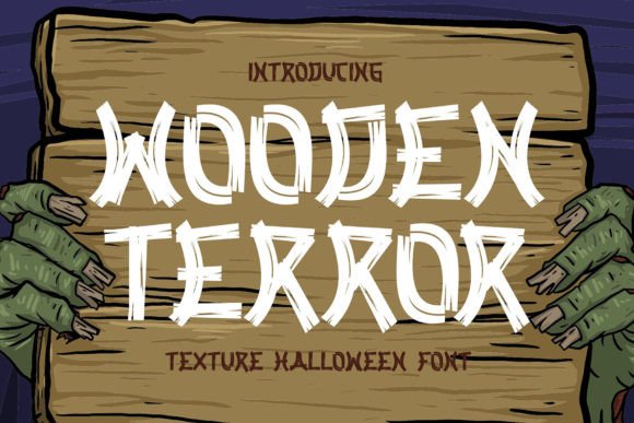 Wooden Terror: A Distinctive Display Font for Halloween-Inspired Editorial Design